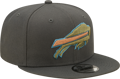 Men's Buffalo Bills New Era Graphite Color Pack Multi 9FIFTY Snapback Hat