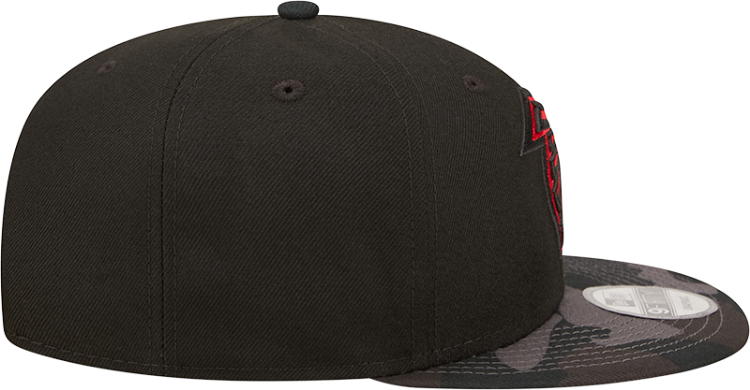 Atlanta Falcons New Era Camo Vizor 9FIFTY Snapback Hat - Black image 6