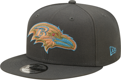 Men's Baltimore Ravens New Era Graphite Color Pack Multi 9FIFTY Snapback Hat front view