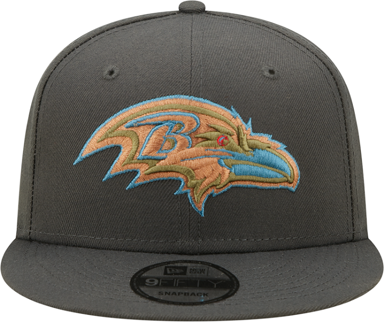 Men's Baltimore Ravens New Era Graphite Color Pack Multi 9FIFTY Snapback Hat