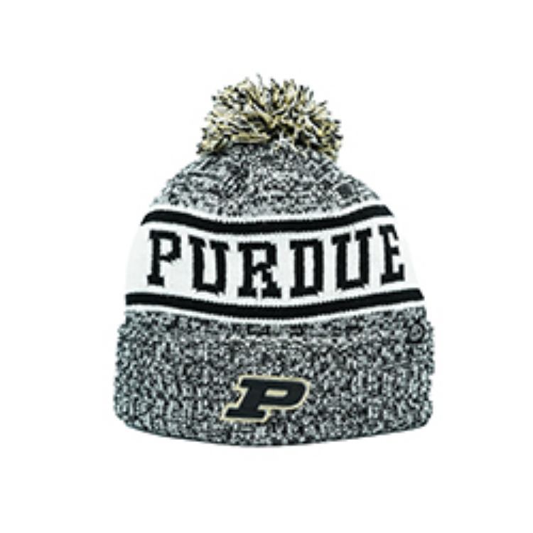 Purdue Boilermakers Team Color Retro Knit Cap front view