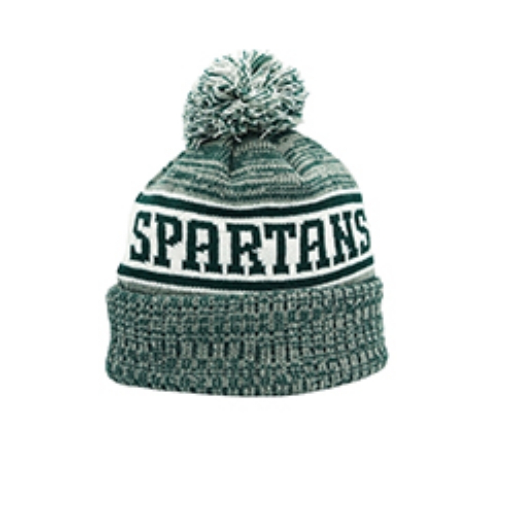 Michigan State Team Color Retro Knit Cap side view