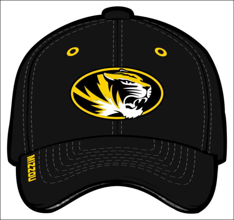 Missouri Tigers Back Yard Flex Fit Hat by Zephyr front view
