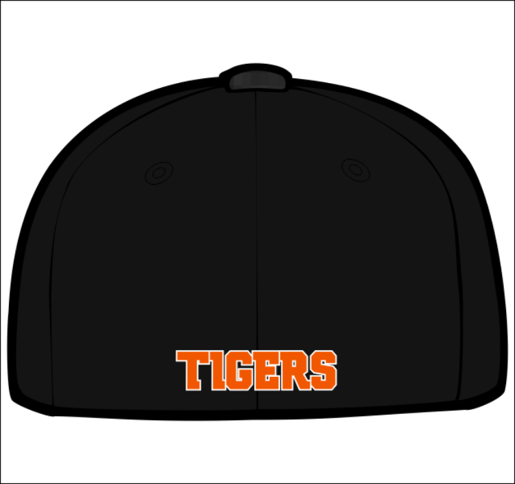 Clemson Tigers Back Yard Black Flexfit hat by Zephyr detail view