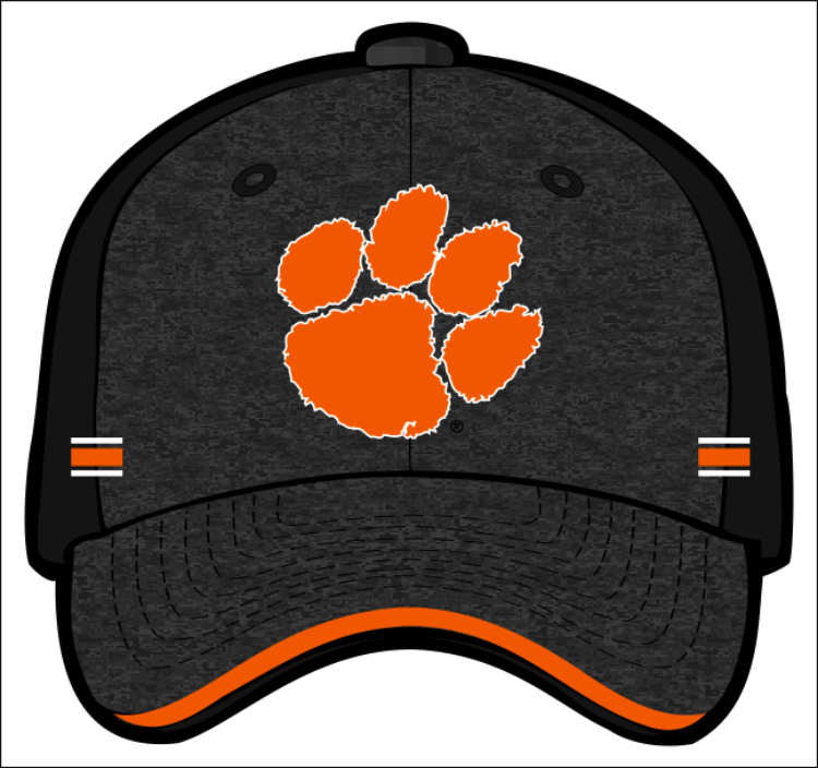 Clemson Tigers Back Yard Black Flexfit hat by Zephyr back view