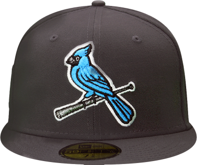 St. Louis Cardinals Verse Blue Jays Graphite Dark Fitted New Era Cap front view