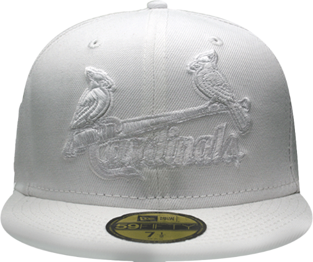 	New Era St. Louis Cardinals White on White Birds on the Bat Jersey 5950 Fitted Hat