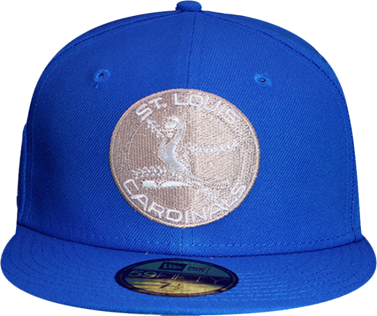 St. Louis Cardinals Blue 1967 World Series Patch New Era Fitted Cap front view