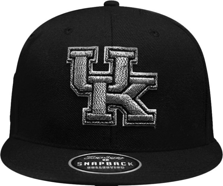 University of Kentucky Tungsten Black Snapback Hat by Zephyr front view