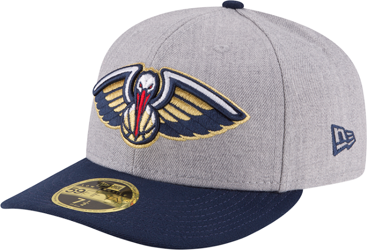 Mens New Era NBA Low Profile Authentic 59Fifty - New Orleans Pelicans front view