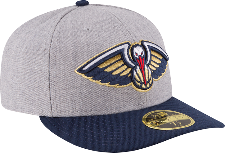 Mens New Era NBA Low Profile Authentic 59Fifty - New Orleans Pelicans side view