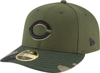 New Era Men's Cincinnati Reds 59Fifty Alternate Camo Low Crown Fitted Hat front view