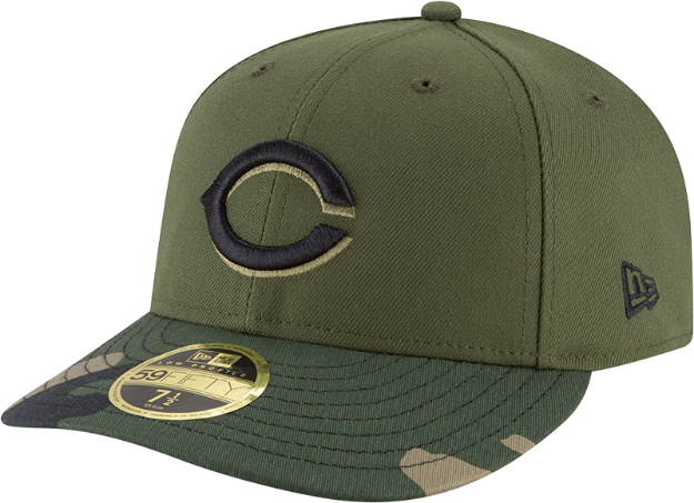 Picture of New Era Men's Cincinnati Reds 59Fifty Alternate Camo Low Crown Fitted Hat