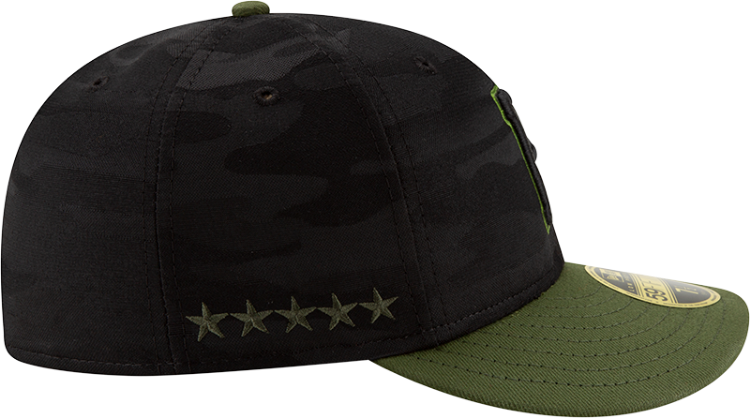 New Era Men's Pittsburgh Pirates 59Fifty Alternate Black Camo Low Crown Fitted Hat image 5