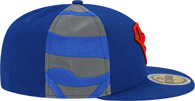 DC Comics Superman Side Panel Logo Flect New Era 59Fifty Fitted Flat Bill Hat image 6