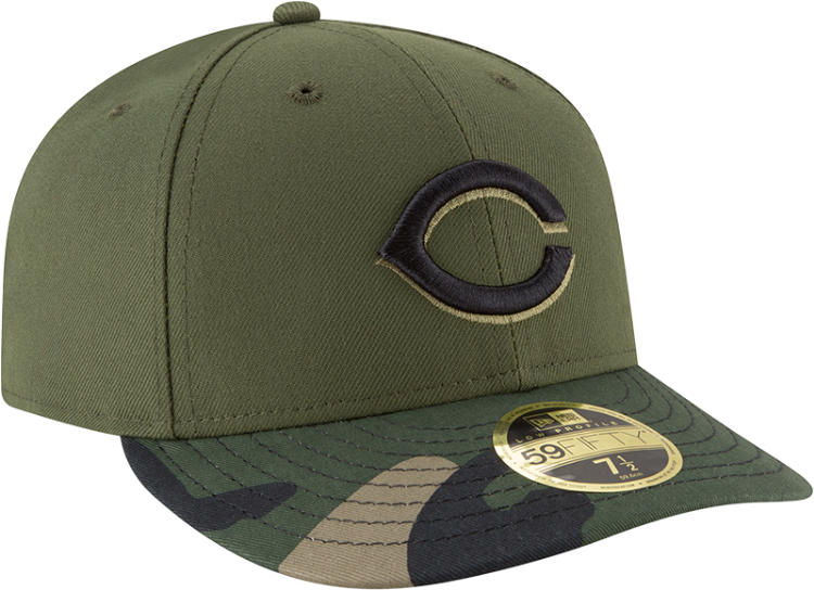 Picture of New Era Men's Cincinnati Reds 59Fifty Alternate Camo Low Crown Fitted Hat