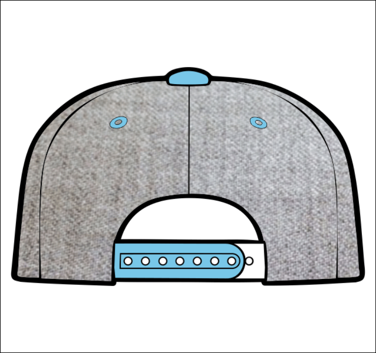 University of North Carolina HighCut 32/5 Snapback by Zephyr hat back view