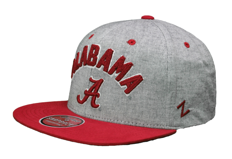 University of Alabama HighCut Snapback by Zephyr hat front view