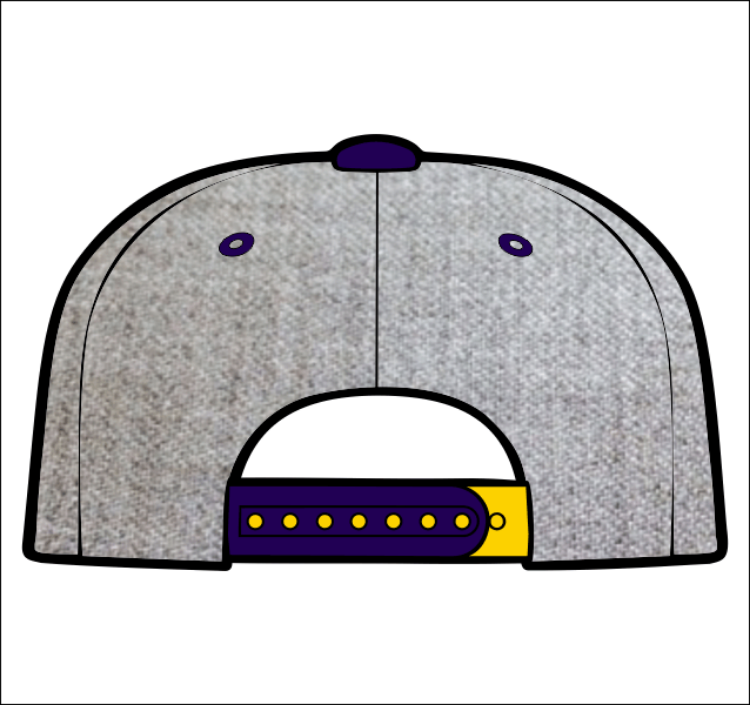 LSU Tigers HighCut Snapback by Zephyr hat back view