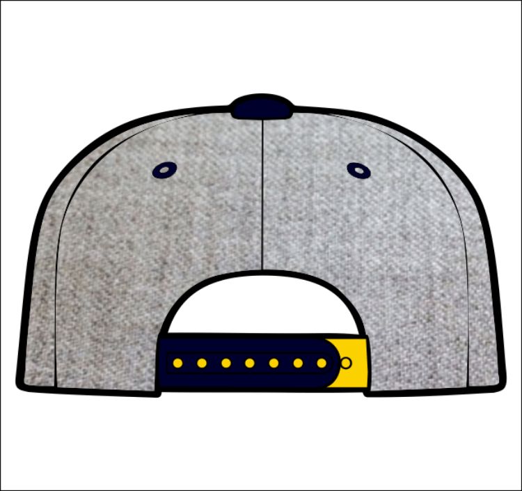 University of Michigan HighCut Snapback by Zephyr hat side view