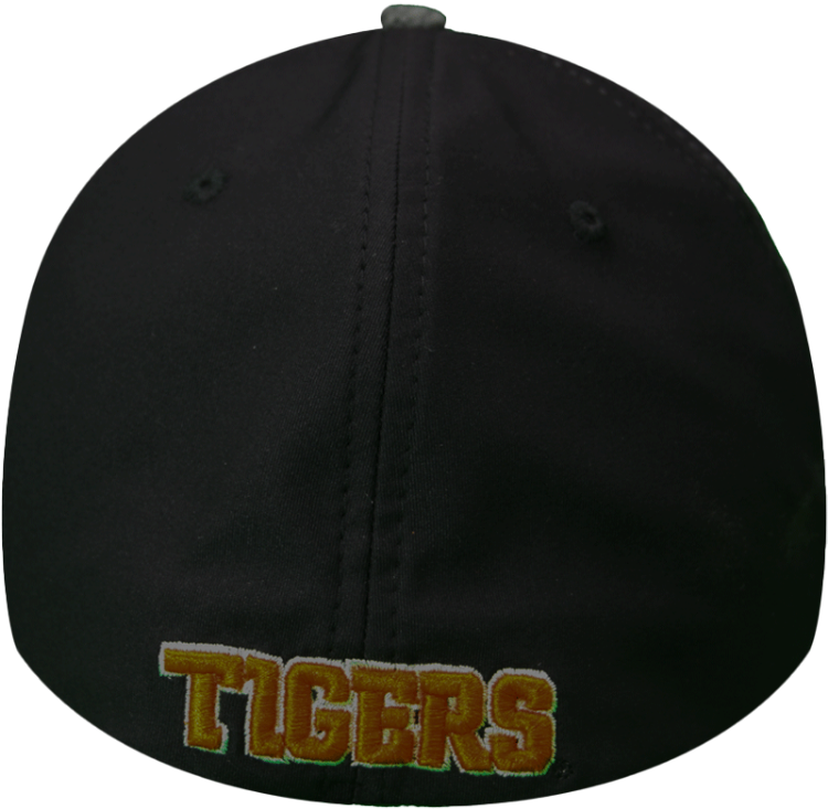 Clemson Tigers Back Yard Black Flexfit hat by Zephyr side view