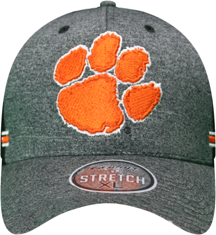 Clemson Tigers Back Yard Black Flexfit hat by Zephyr front view