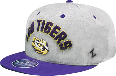 LSU Tigers HighCut Snapback by Zephyr hat front view