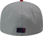 St. Louis Cardinals Custom New Era 5950 Fitted Gray Purple Scarlet Birds on Bat Cap