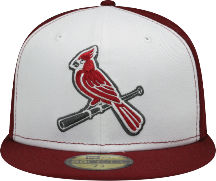St. Louis Cardinals Custom Bird Maroon/Grey New Era Fitted Cap front view