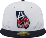 Men's Atlanta Braves New Era Navy State View E1 59FIFTY Fitted Hat