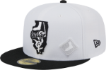 Men's Chicago White Sox New Era White/Black State view E1 59FIFTY Fitted Hat