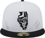 Men's Chicago White Sox New Era White/Black State view E1 59FIFTY Fitted Hat
