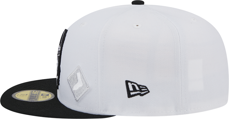 Men's Chicago White Sox New Era White/Black State view E1 59FIFTY Fitted Hat