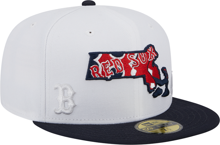 Men's Boston Red Sox New Era State view E1 59FIFTY Fitted Hat side view