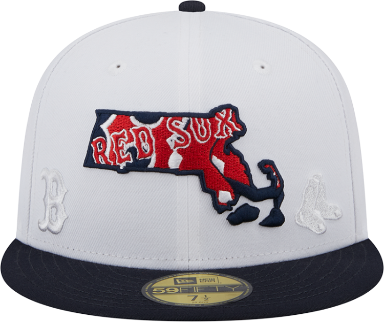 Men's Boston Red Sox New Era State view E1 59FIFTY Fitted Hat back view