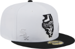 Men's Chicago White Sox New Era White/Black State view E1 59FIFTY Fitted Hat