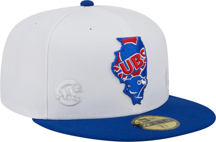 Men's Chicago Cubs New Era Navy Stateview  E1 59FIFTY Fitted Hat detail view