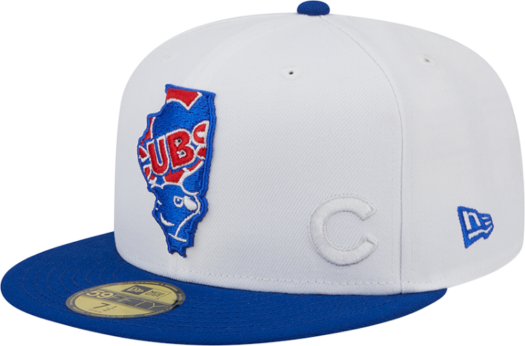 Men's Chicago Cubs New Era Navy Stateview  E1 59FIFTY Fitted Hat image 5