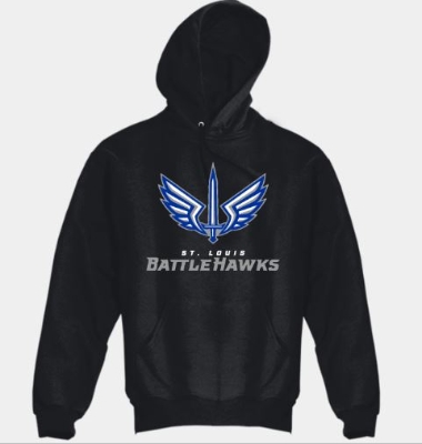 St. Louis Battlehawks XFL Adult Heavy Blend™ 8 oz., 50/50 Hooded Sweatshirt front view