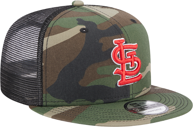 New Era St. Louis Cardinal STL Trucker Camo Snapback Adjustable Hat