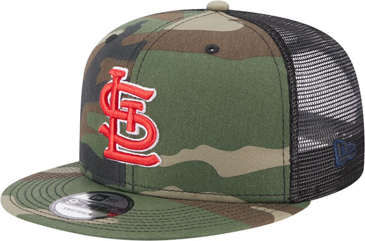 New Era St. Louis Cardinal STL Trucker Camo Snapback Adjustable Hat