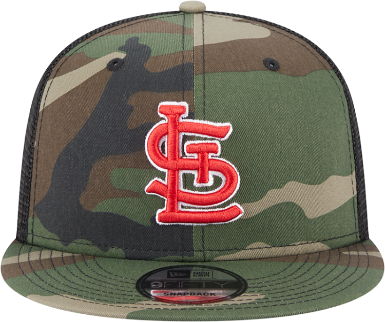 New Era St. Louis Cardinal STL Trucker Camo Snapback Adjustable Hat