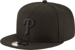 New Era Philadelphia Phillies Black Out Basic 9Fifty Snapback Adjustable Cap
