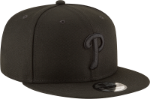 New Era Philadelphia Phillies Black Out Basic 9Fifty Snapback Adjustable Cap