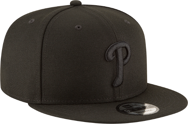 New Era Philadelphia Phillies Black Out Basic 9Fifty Snapback Adjustable Cap