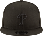 New Era Philadelphia Phillies Black Out Basic 9Fifty Snapback Adjustable Cap