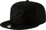 Men's Philadelphia Eagles New Era Black Black On Black 9FIFTY Adjustable Hat