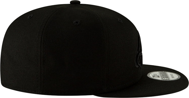 Men's Philadelphia Eagles New Era Black Black On Black 9FIFTY Adjustable Hat