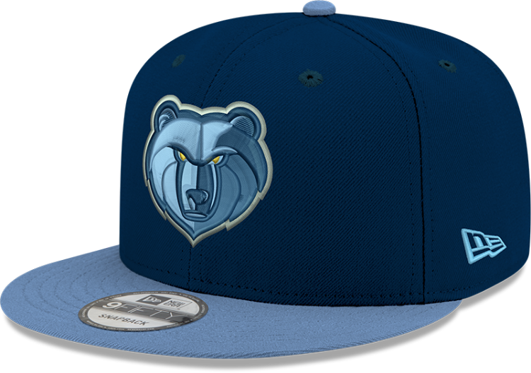 Youth New Era Navy/Light Blue Memphis Grizzlies Two-Tone 9FIFTY Snapback Adjustable Hat front view