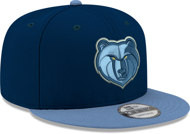 Youth New Era Navy/Light Blue Memphis Grizzlies Two-Tone 9FIFTY Snapback Adjustable Hat side view